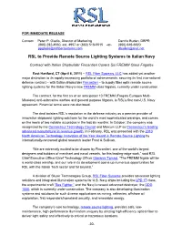 RSL to Provide Remote Source Lighting Systems to Italian Navy