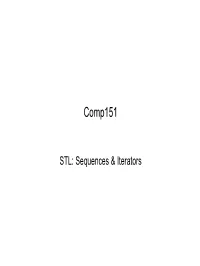 STL: Sequences & Iterators