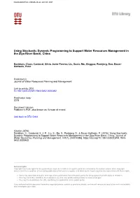 Using Stochastic Dynamic Programming to Support Water Resources Management in the Ziya River Basin, China