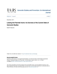 An Overview of the Current State of Genocide Studies