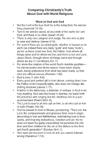 Comparing Christianity's Truth About God with World Religions