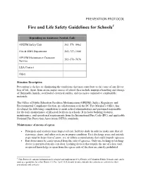 Fire and Life Safety Guidelines for Schools1