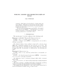 Forcing Axioms and Projective Sets of Reals