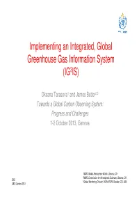 Implementing an Integrated, Global Greenhouse Gas Information System (IG 3IS)