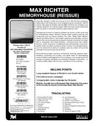 Max Richter Memoryhouse (Reissue)