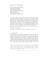 Spatial Join Techniques