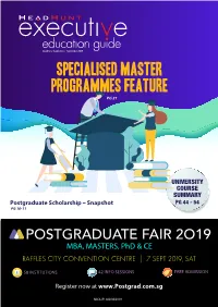 Specialised Master Programmes Feature PG 21