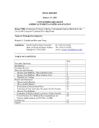Stickies Detection Methods Macro and Micro Detailed Report