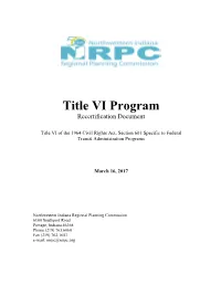 Title VI Program Recertification Document