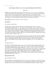 01/10/2010 an Evaluation of the Recovery, Conservation And
