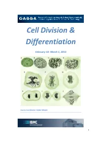 Cell Division & Differentiation