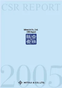 Mitsui & Co., Ltd. CSR Report