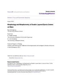 Morphology and Morphometry of Double Layered Ejecta Craters on Mars