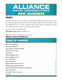 NEW ACCOUNTS Hello!