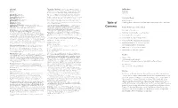 Performance, Live Or Dead Copyright Status of All Images Reproduced As Far As Possible, for the Beneﬁ T of Readers, Researchers, and Subsequent Users of These Images