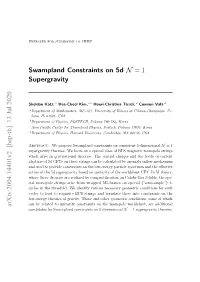 Swampland Constraints on 5D N = 1 Supergravity Arxiv:2004.14401V2