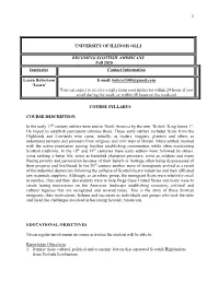 SYLLABUS-BECOMING SCOTTISH AMERICANS.Pdf