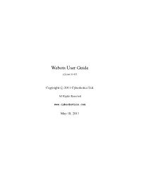 Webots User Guide Release 6.4.0