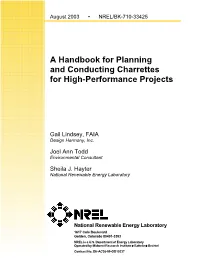 A Handbook for Planning and Conducting Charrettes for High-Performance Projects