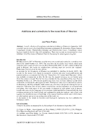Additions and Corrections to the Moss Flora of Réunion