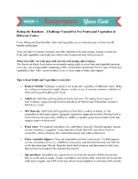 Challenge Yourself to Try Fruits and Vegetables of Different Colors