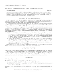 FOLIATIONS, GROUPOIDS, and the BAUM–CONNES CONJECTURE M. Macho-Stadler UDC 512.7 1. Approach to the Baum–Connes Conjecture I