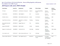 Projects with Active WPC Permits