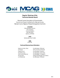 Regular Meeting of the Technical Review Board