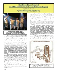 The Deep River Quartet and the Netherland's Vocal Harmony Legacy