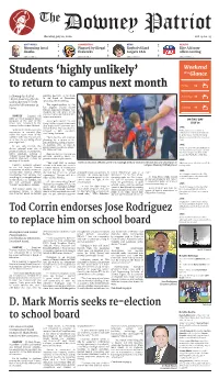 To Return to Campus Next Month Friday 82˚