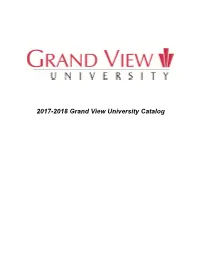 2017-2018 Grand View University Catalog