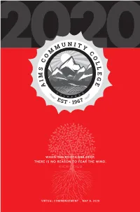 Aims 2020 Commencement Program