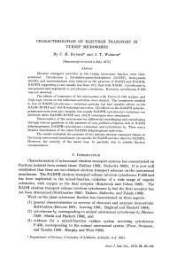 Characterization of Electron Transport in Turnip Microsomes