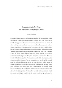Communication in the Waves and Between the Acts by Virginia Woolf