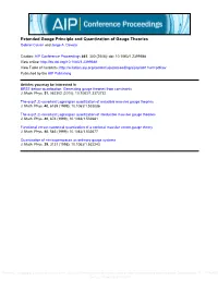 Extended Gauge Principle and Quantization of Gauge Theories Gabriel Catren and Jorge A