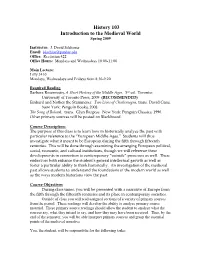 History 103 Introduction to the Medieval World Spring 2009