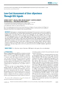Low-Cost Assessment of User Experience Through EEG Signals