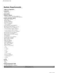 System Requirements
