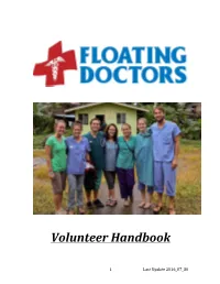 View the Floating Doctors Volunteer Handbook