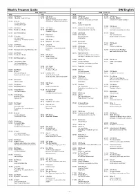 Weekly Program Guide DW English