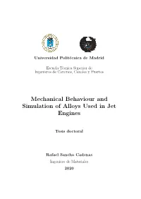 Mechanical Behaviour and Simulation of Alloys Used in Jet Engines