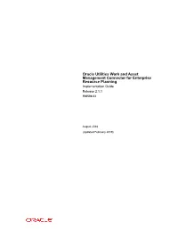Monitoring from Oracle Utilities Work and Asset Management