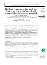 Qualitative Comparative Analysis