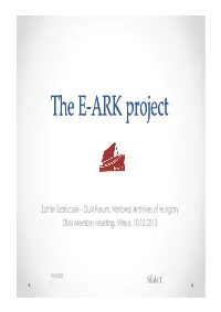 The E-ARK Project