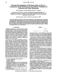 Thermal Decomposition of Ethylene Oxide on Pd( 111): Comparison of the Pathways for the Selective Oxidation of Ethylene and Olefin Metathesis R