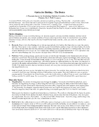 Optics for Birding – the Basics