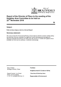 Parks and Green Spaces Service Annual Report Pdf 106 Kb