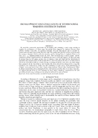 Development and Evaluation of Storm Surge Warning System in Taiwan