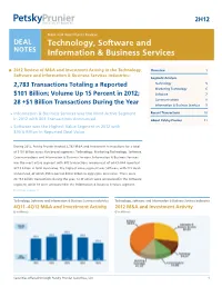 Technology, Software and Information & Business Services