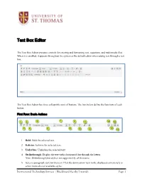 Text Box Editor